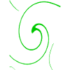 Neonspirale auf Schwarz