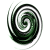 Grüner Spiralswirbel Neonkunst