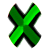 Neon X Pattern Green Black