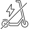 Kein E-Roller-Linien-Symbol Prohibitionsschild Sym