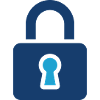 Vorhängeschloss Solid-Icon Sicheres Schloss Sicherheitsschutz