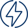 Blitz Solid-Icon Elektrische Energie Power Sy