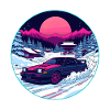 Neon Winter Drift Alpenkunst