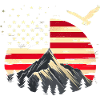 Hiking Patriotic Mountain Trail Backpacking Americ