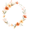 Boho Floral Wreath Personalizable