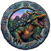 Ankylosaurus im Vulkanring
