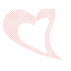 Rotes Punktherz-Dotendesign