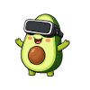 Avocado Gemüse Comic Gamer Spruch