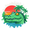 Sunset Alligator Beach