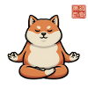 Zen Shiba Pup Meditation