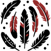 Vogelfedern Kreis Logo