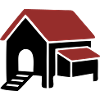 Chicken coop farm icon