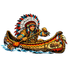 Indians in canoe