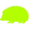 Neon Hedgehog Silhouette