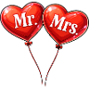 Herzballon Paare Mr Mrs Design