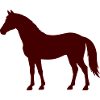 Red Horse Silhouette Gradient