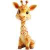 Cuddly giraffe illustration for kids