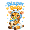 Windeldienst-Giraffenbaby
