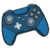 Blue Gaming Controller Pattern