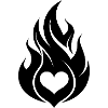 Cœur de Feu abstrait