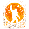 Halloween, Bigfoot, Moon, Pumpkin