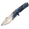 Sketched Dagger with Blue Blade