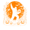 Halloween, Bigfoot, Moon, Pumpkin