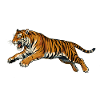 Tiger Retro-Kunststil