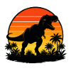 T-Rex at Tropical Sunset