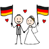 Wedding Couple Germany Flag