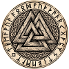Valknut Knot Circle Glyph
