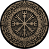 Nordic Rune Compass Circle