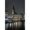 Hamburg City Hall illuminated at night