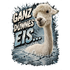 "Ganz dünnes Eis" Alpaka Spruch