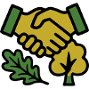 Handshake Nature Forest Logo
