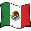 Mexico Flags Cartoon Illustration