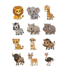  Safari-tier-niedliche