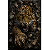 Leopard furious among the blocks