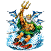 Neptune is water skiing