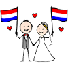 Couple de mariés Drapeau Hollandais