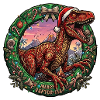 Raptor-Weihnachtskranz Dino-Festlich