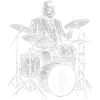 Grover Cleveland spielt Schlagzeug