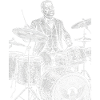 Theodore Roosevelt plays drums