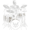William Howard Taft plays drums