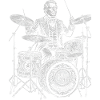 Millard Fillmore plays drums