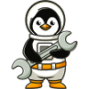 Penguin Astronaut with Wrench