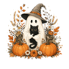 Halloween, Geist, Schwarze Katze