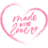 Made with Love Brush Heart