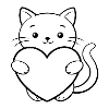Katze mit Herz