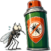 Mücke vs Sprühdose 